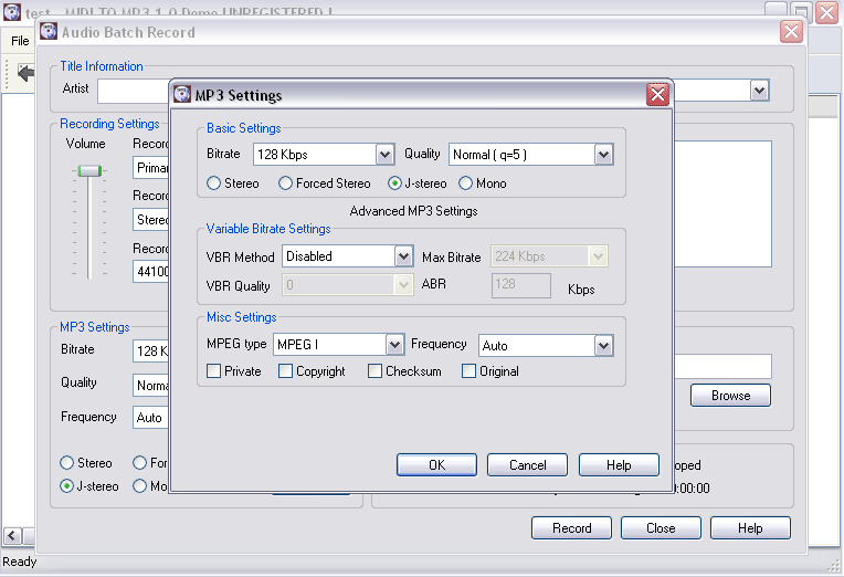 MIDI to MP3 Screenshot